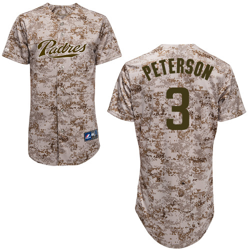 Jace Peterson #3 mlb Jersey-San Diego Padres Women's Authentic Camo Baseball Jersey